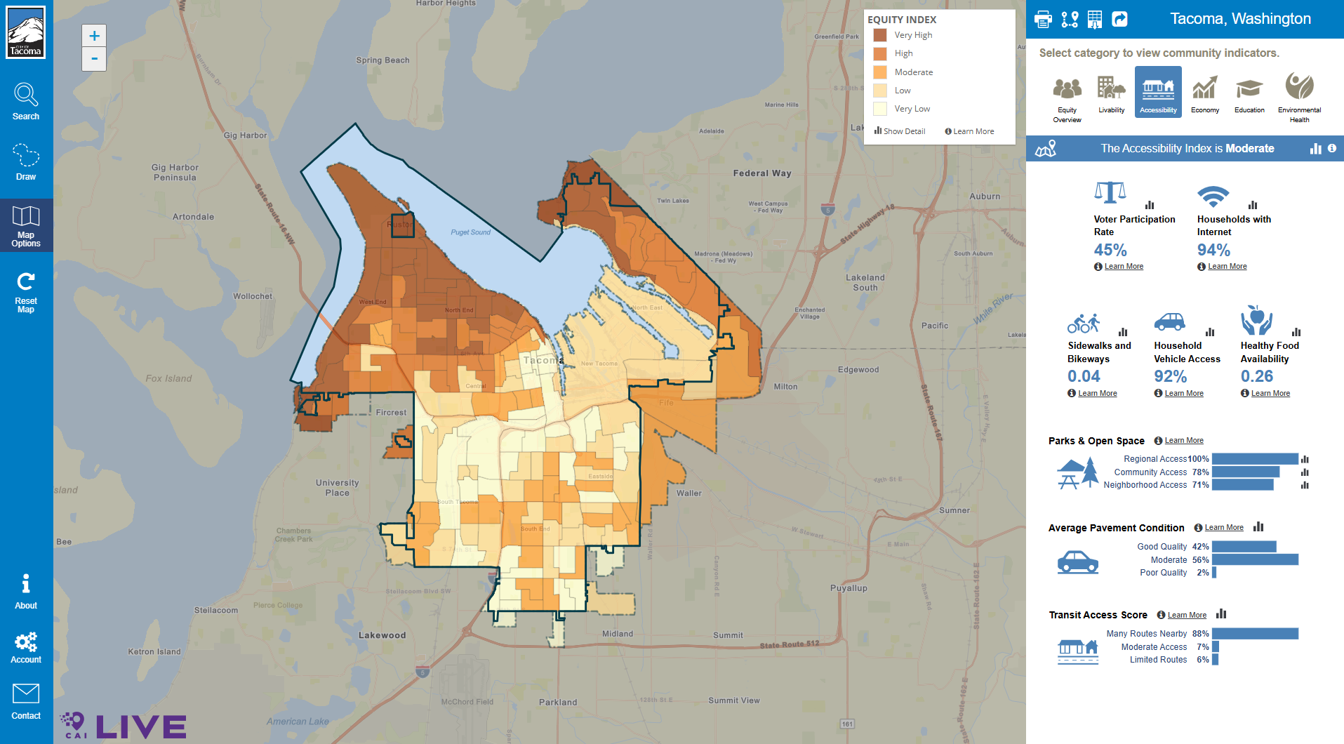 Tacoma Equity Map